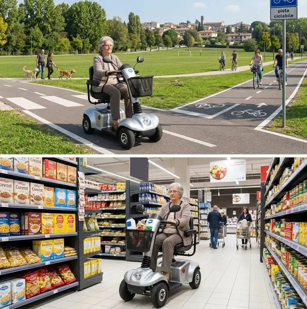 Eris Vermeiren scooter comfort esterno interno